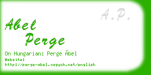 abel perge business card