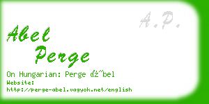 abel perge business card